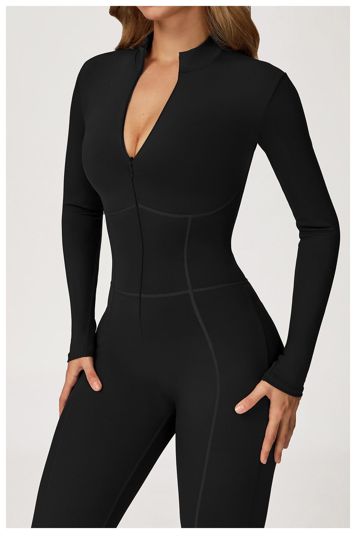 Stand Collar Zipper Long Sleeve Warm Onesie 5050 