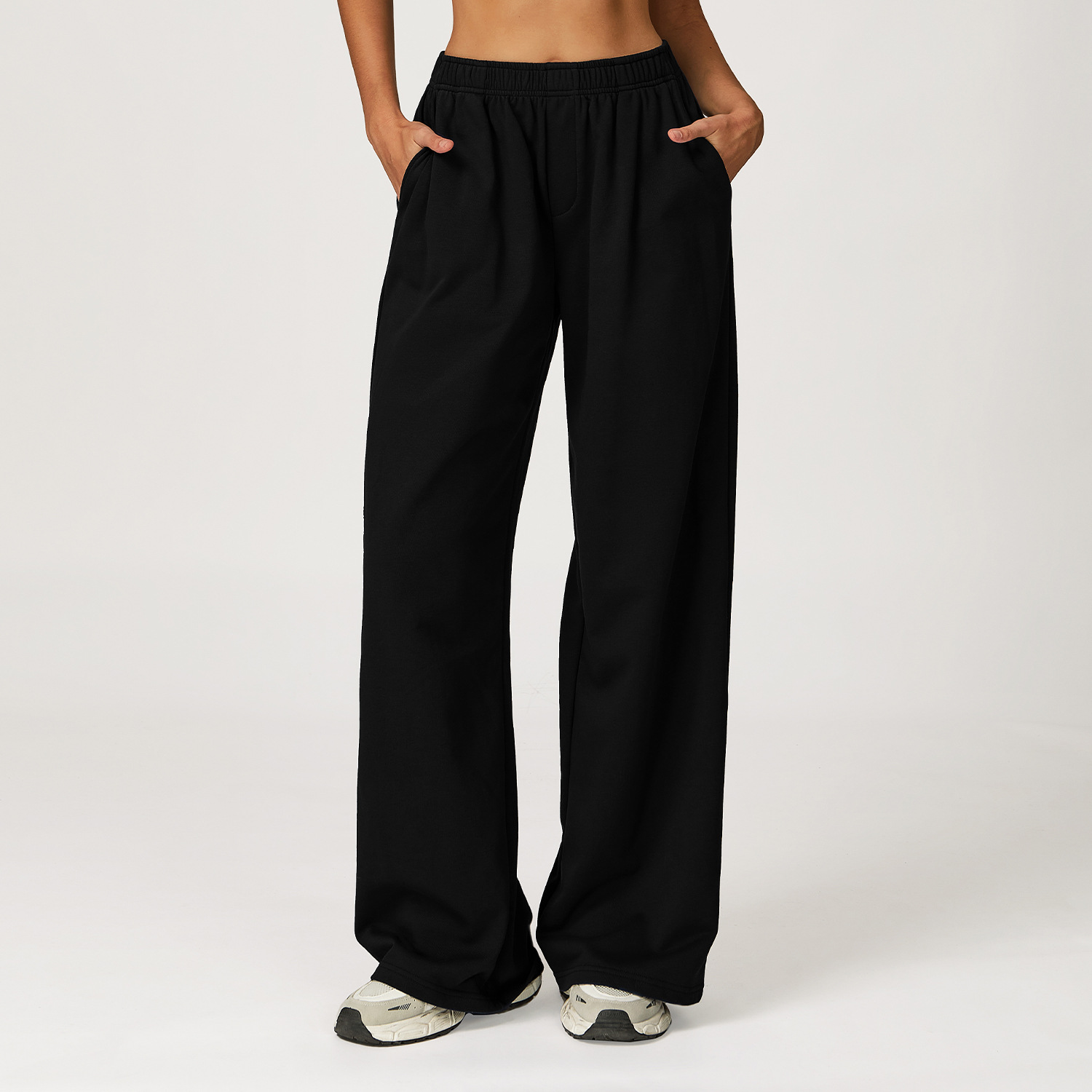 Straight-Leg Loose Sports Sweatpants 2044
