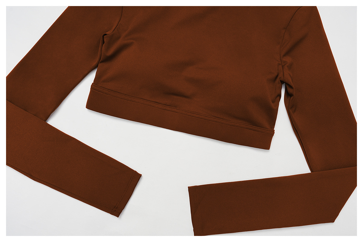 Wholesale Fleece Hollow Back Tight Yoga Tops for Women 4507