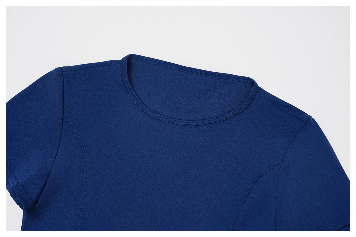 Shockproof Crew Neck Short Sleeve Yoga Top 4509