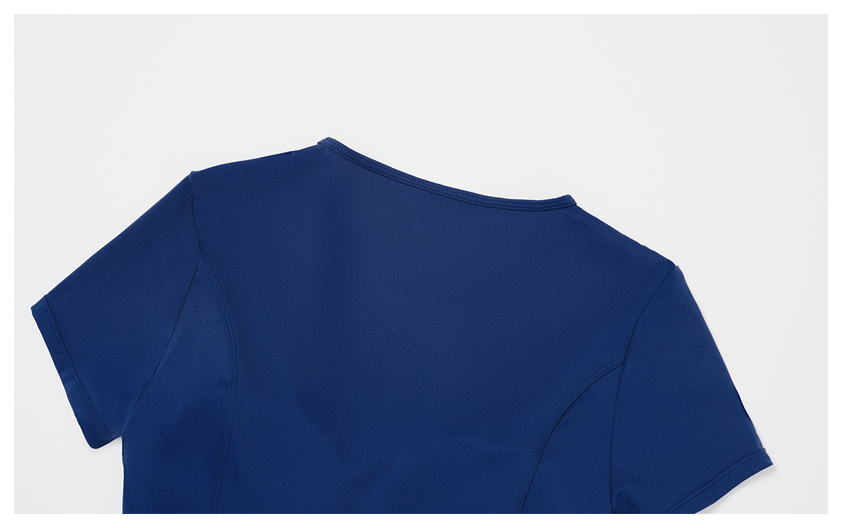 Shockproof Crew Neck Short Sleeve Yoga Top 4509