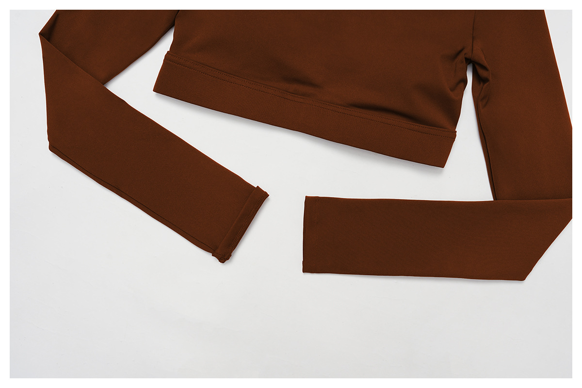 Wholesale Fleece Hollow Back Tight Yoga Tops for Women 4507