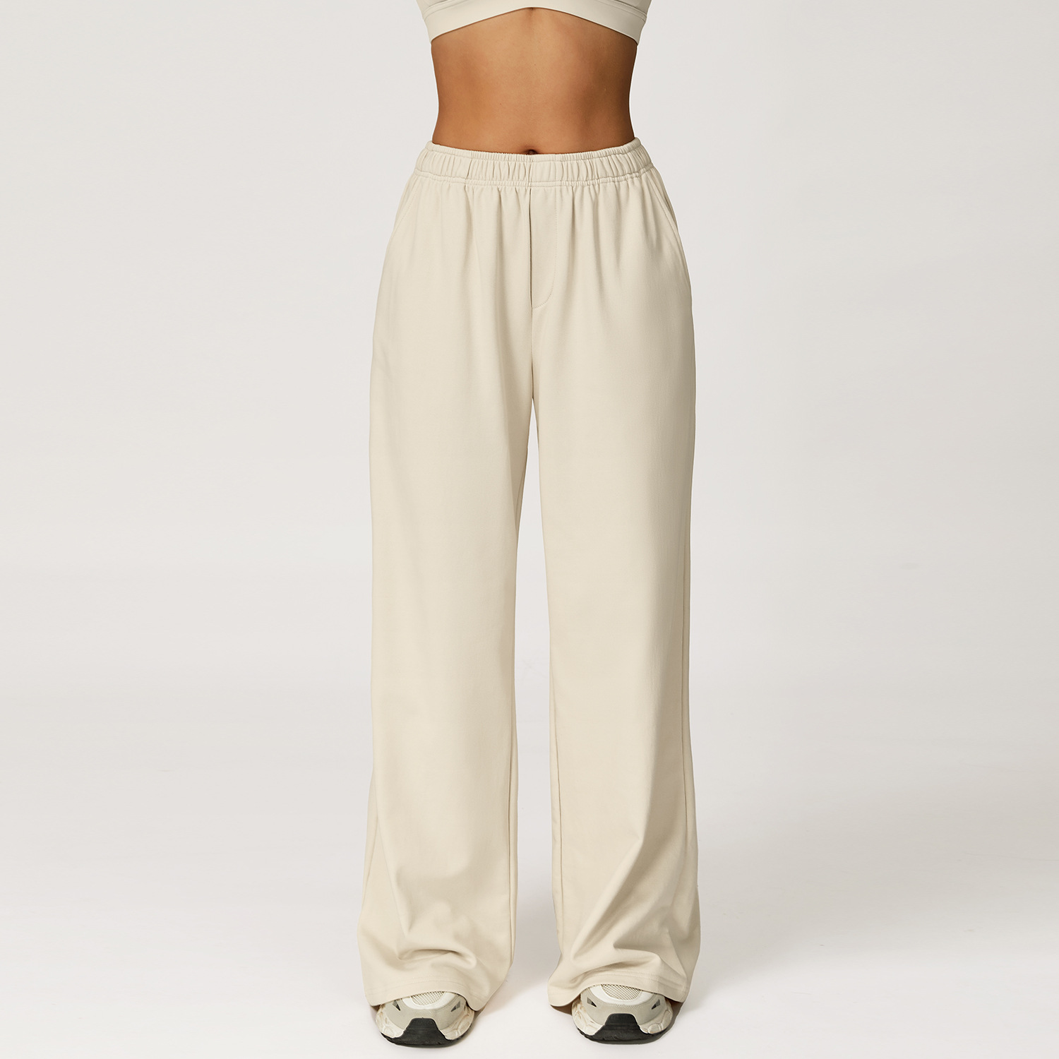 Straight-Leg Loose Sports Sweatpants 2044