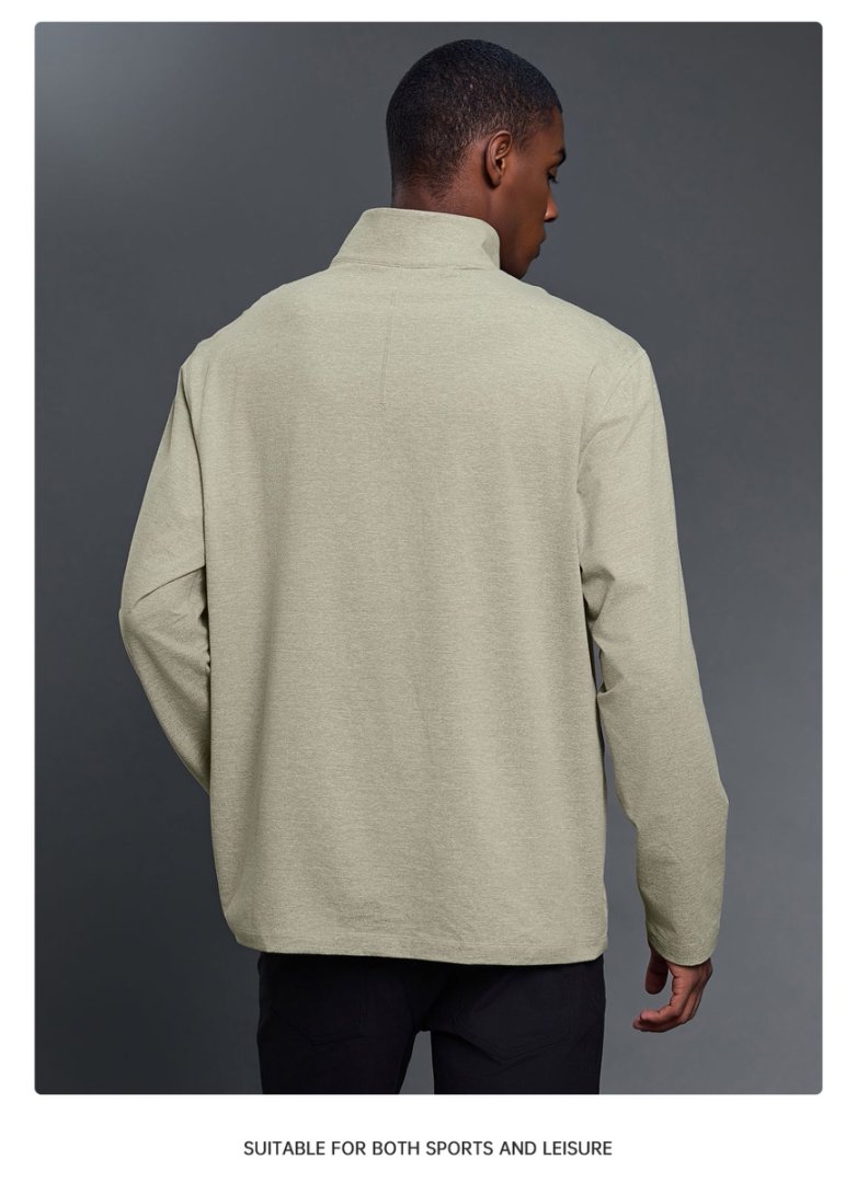  High Elasticity Men's half-zip sweater DMJ032