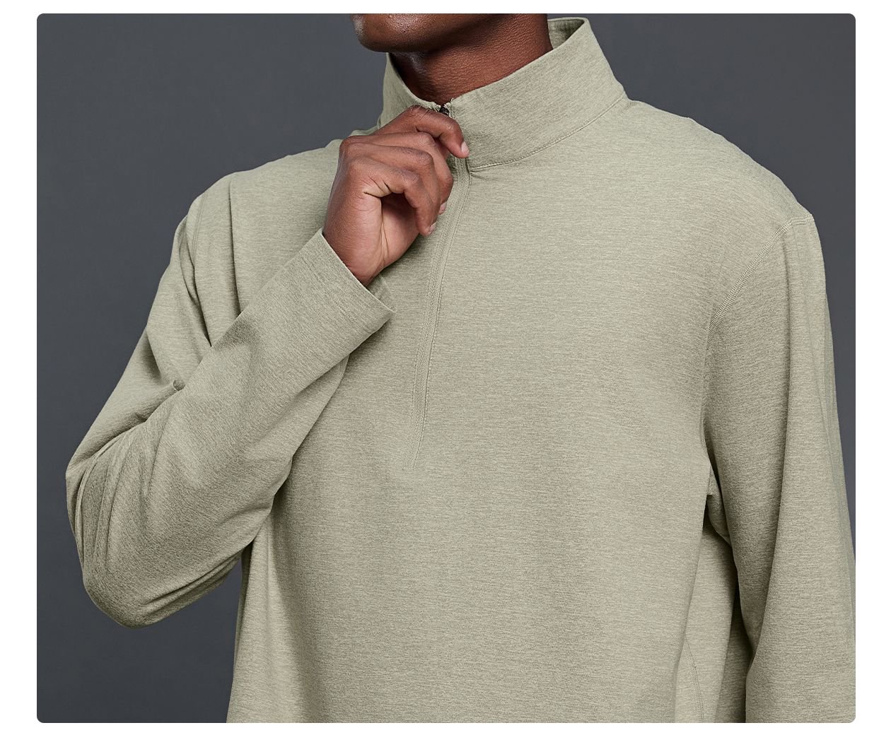  High Elasticity Men's half-zip sweater DMJ032