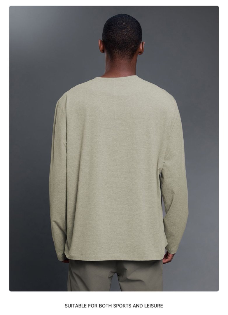  High Elasticity Men's crew neck long-sleeve top  DMJ033