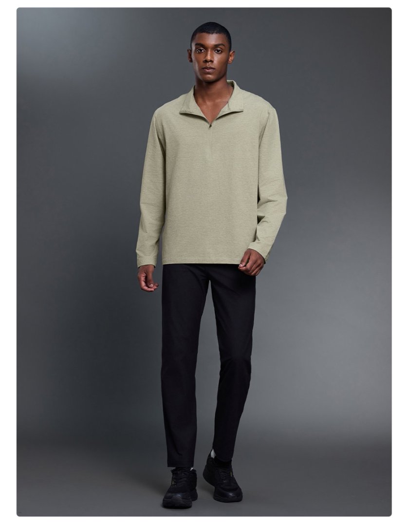  High Elasticity Men's half-zip sweater DMJ032