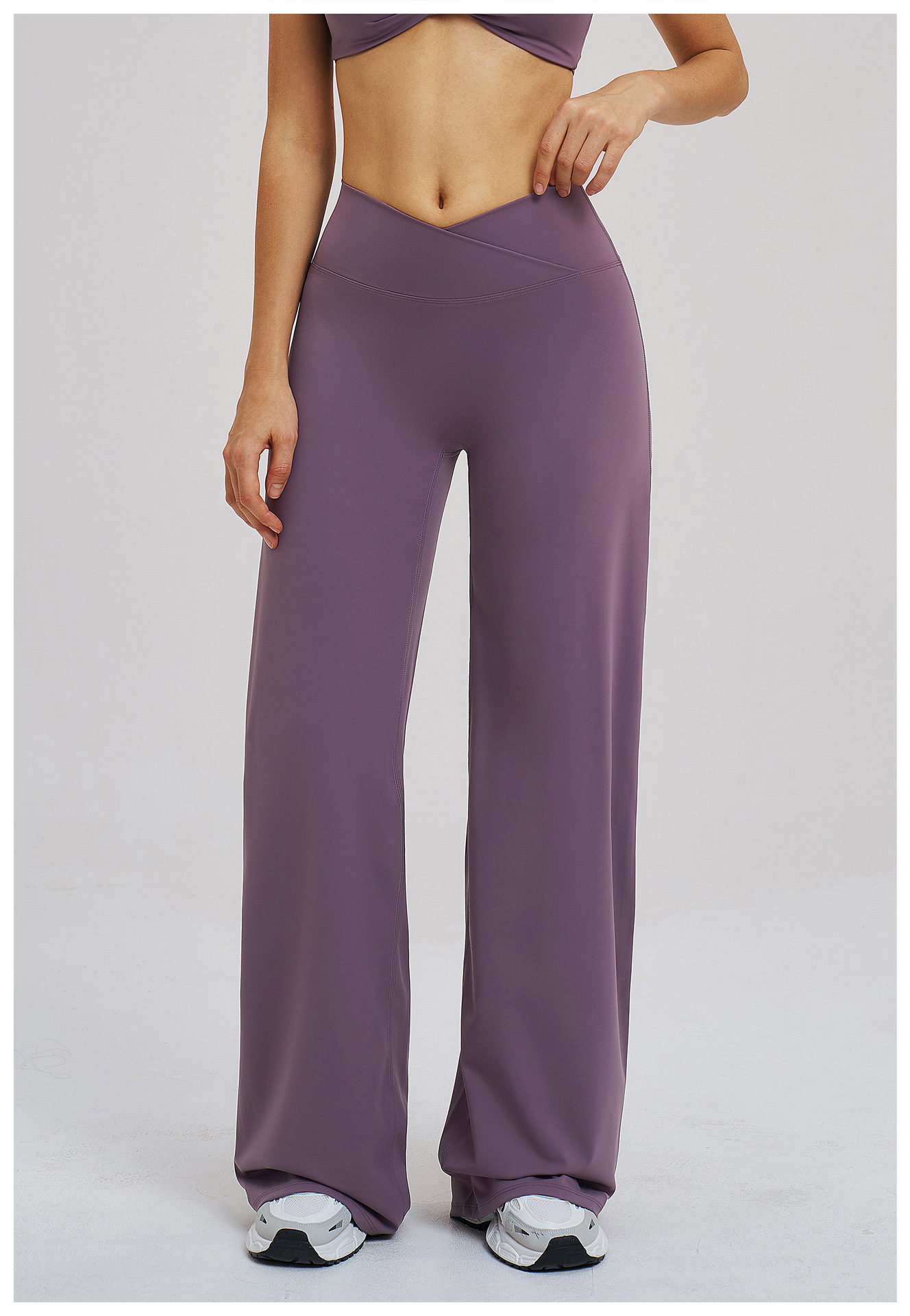 Cross-Waist Brushed Yoga Pants ECK5544-2