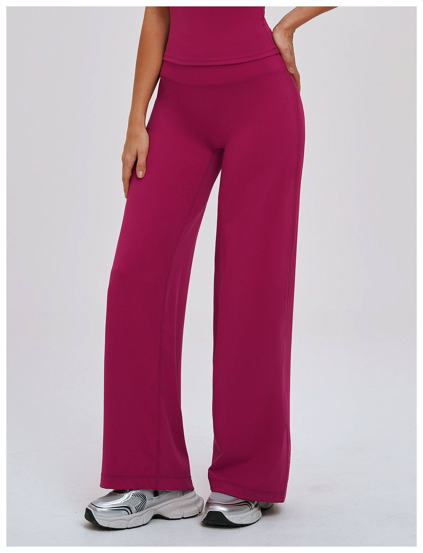 Brushed Slimming Trousers - Relaxed Wide-Leg Casual Style ECK5529-1 