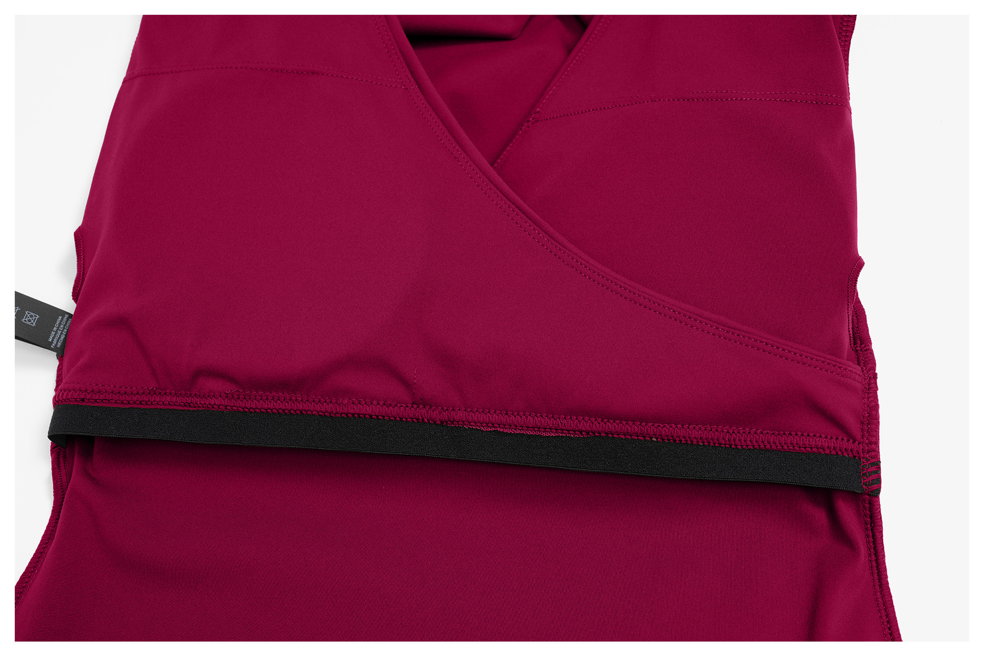 V-neck Tight Yoga Top with Long Sleeves ECX5529