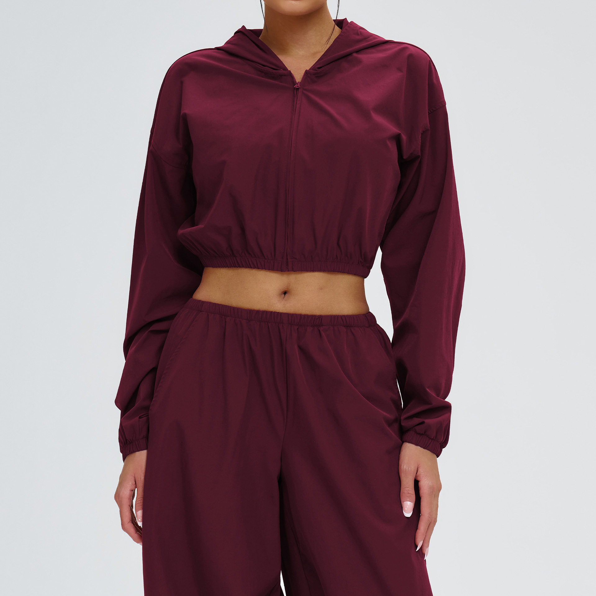 Outdoor Sun Protection and Hooded Sports Jacket with Windproof Zipper EWT2520