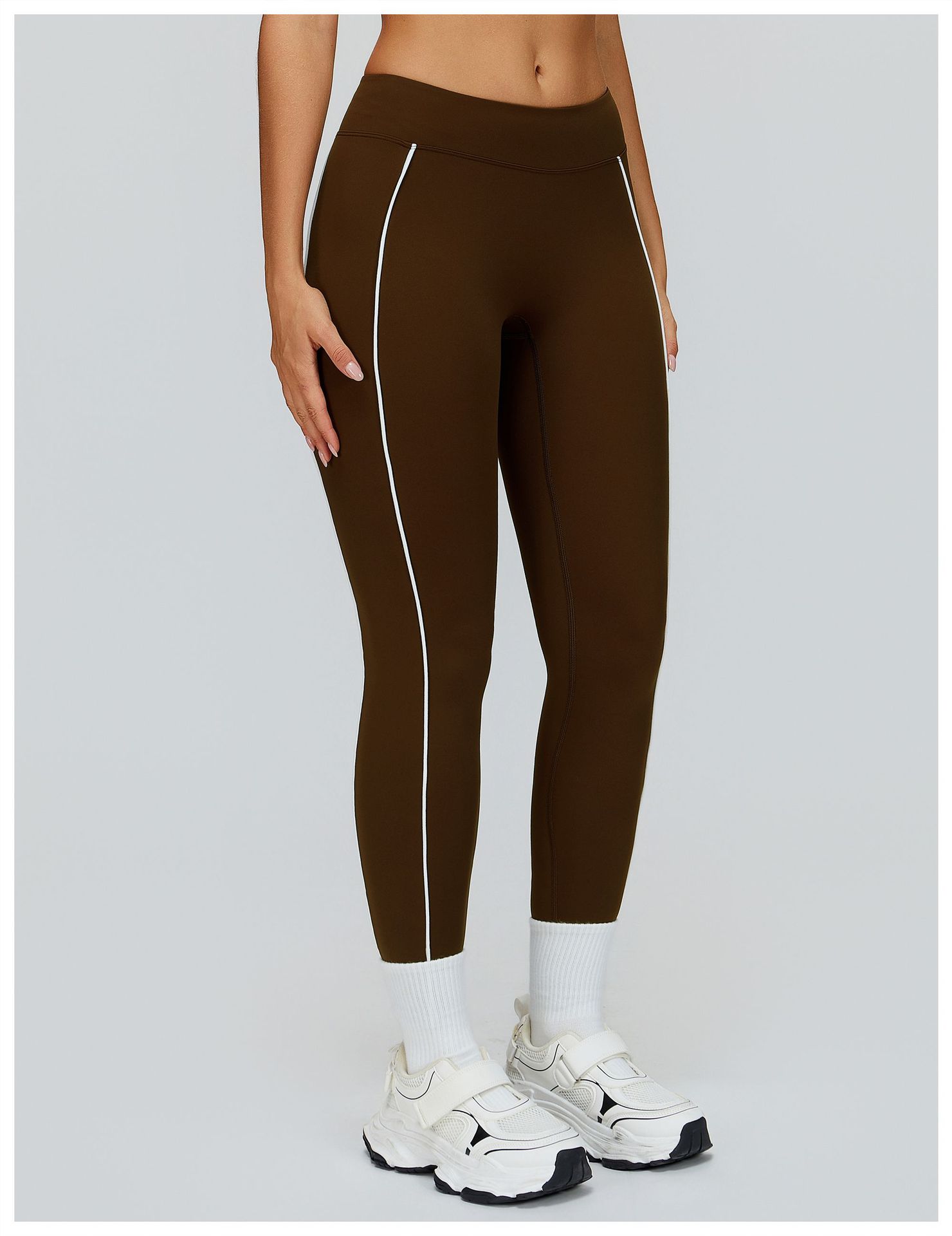 Casual Slim-Fit Color-Block Striped Pants ECK2501