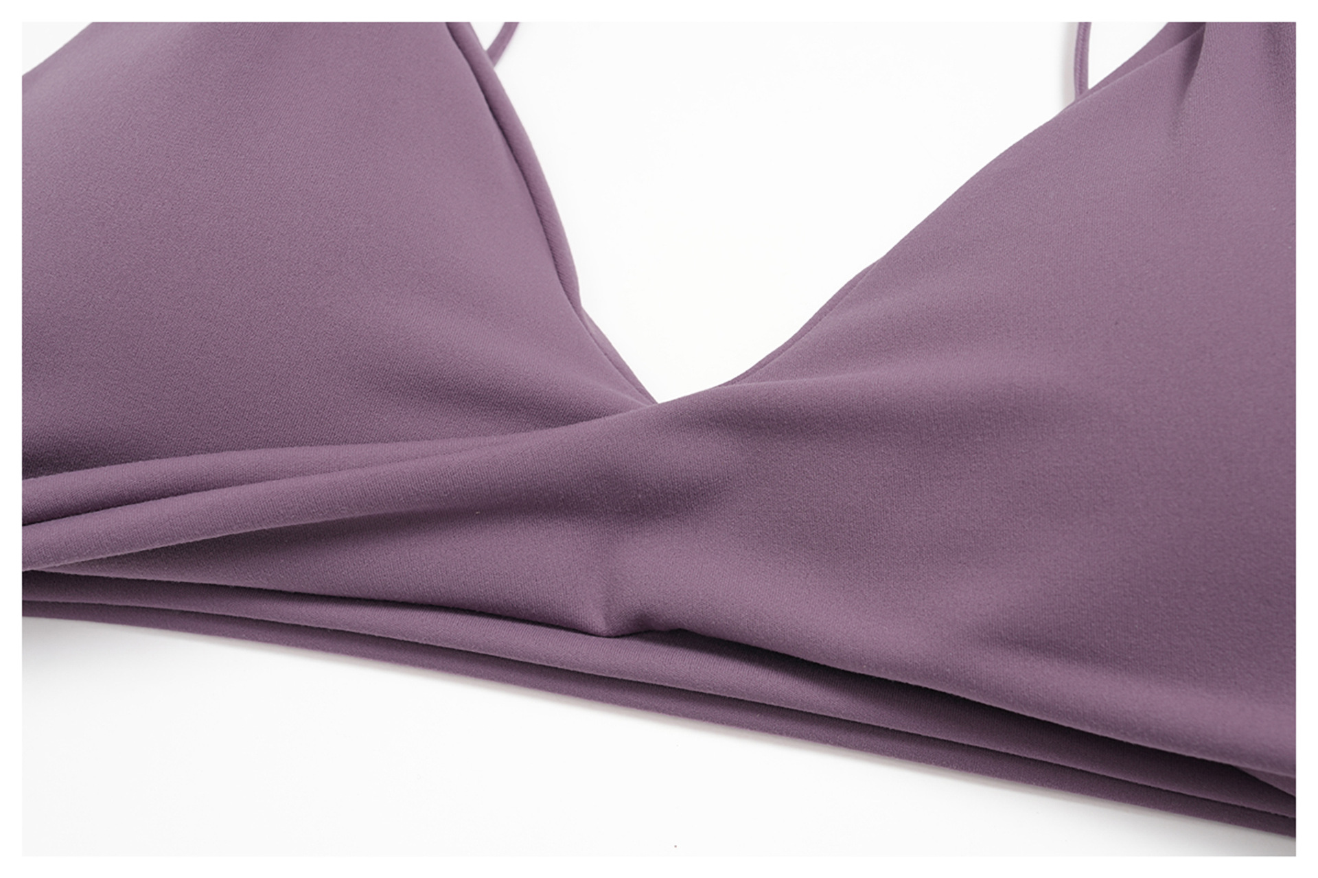 Sexy Backless V-neck Solid Color Yoga Bra EWX5544