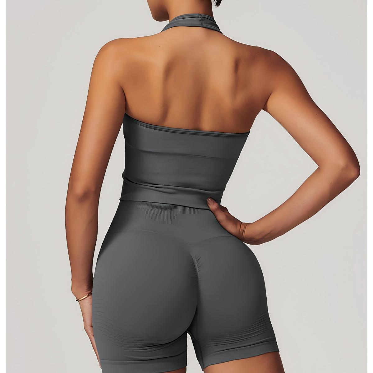 Halter Neck Backless Yoga Bra DWX7725