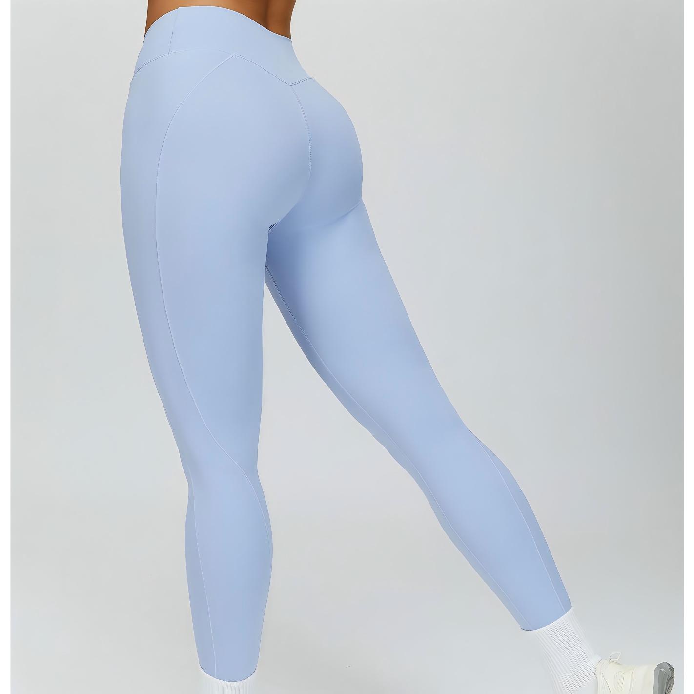 Soft Fabric Twist Pleats Yoga Leggings ECK4514