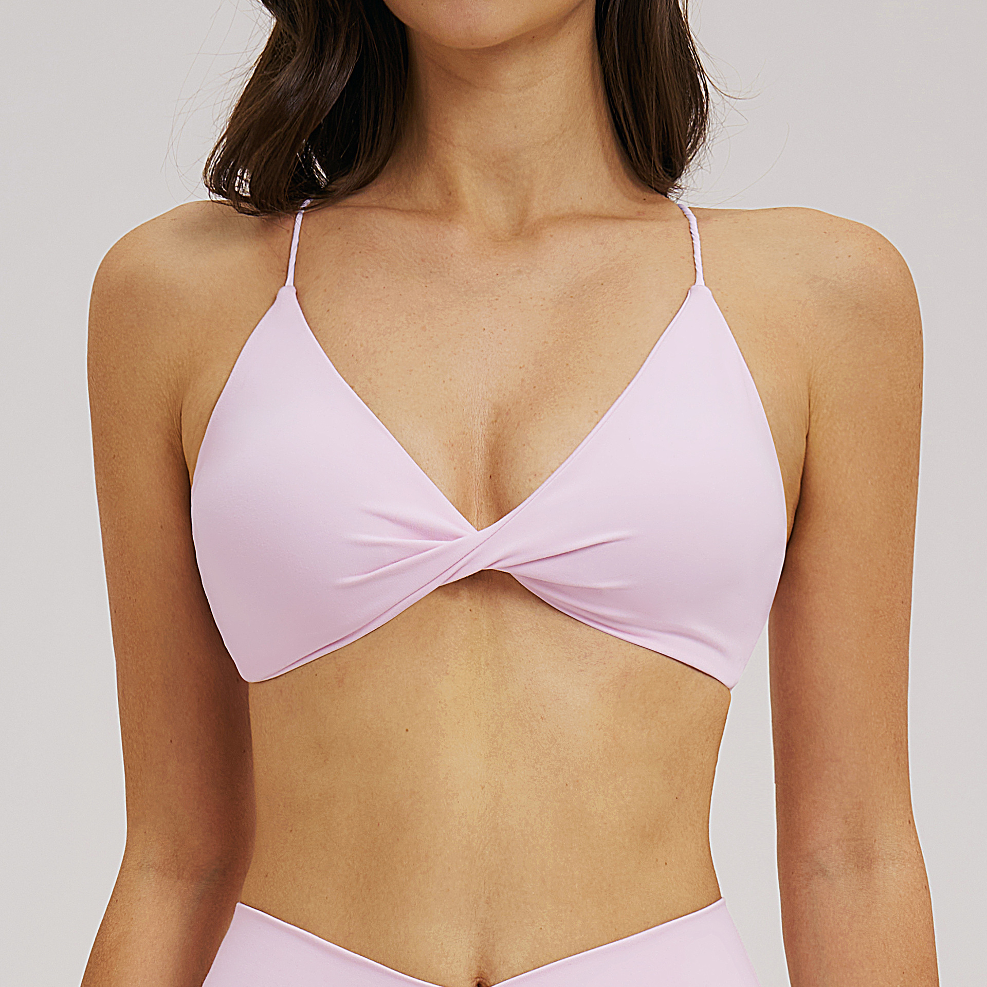 Sexy Backless V-neck Solid Color Yoga Bra EWX5544