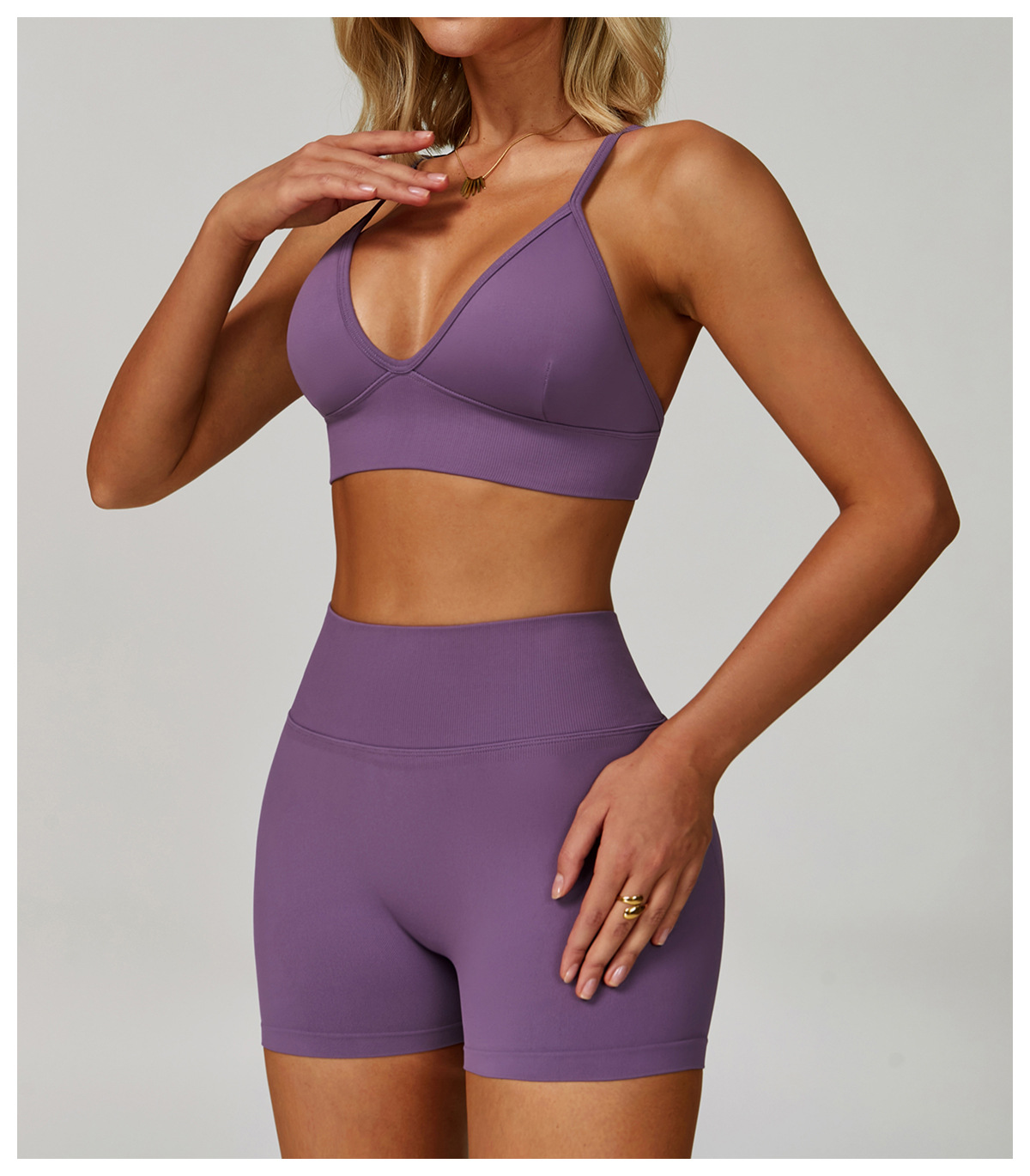 Seamless Backless Quick-Dry Yoga Bra DWX7790