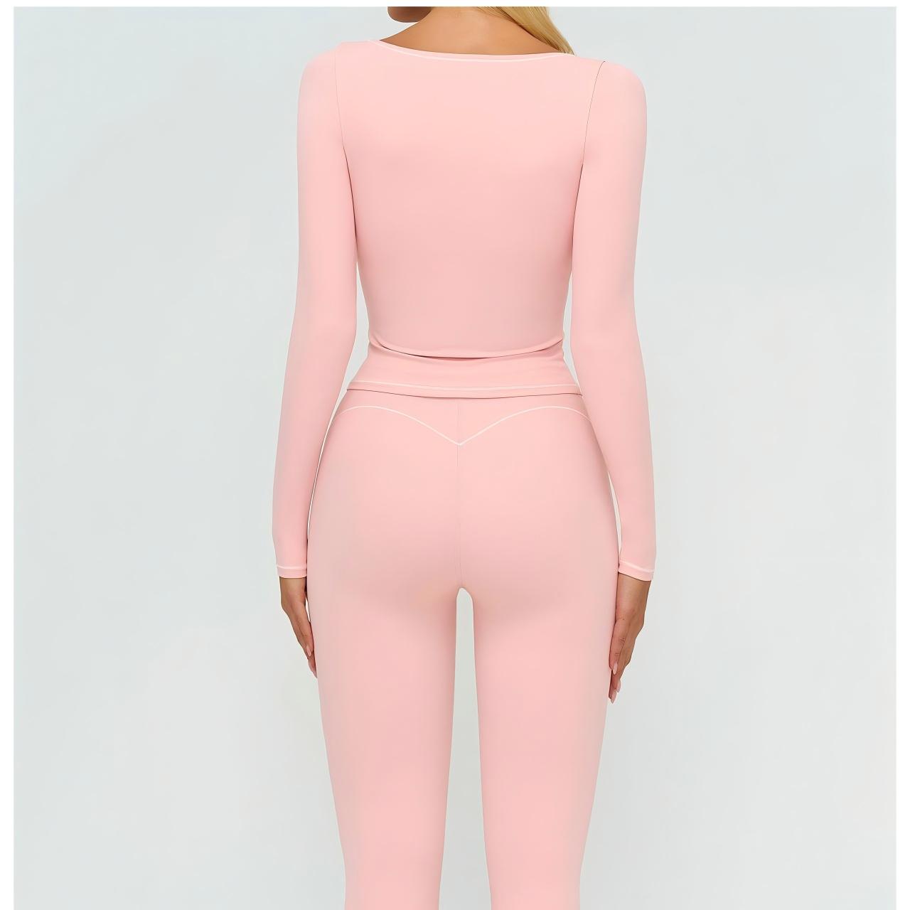 Long-sleeved Color-blocked Brushed Slim-fit T-shirt ECX7028