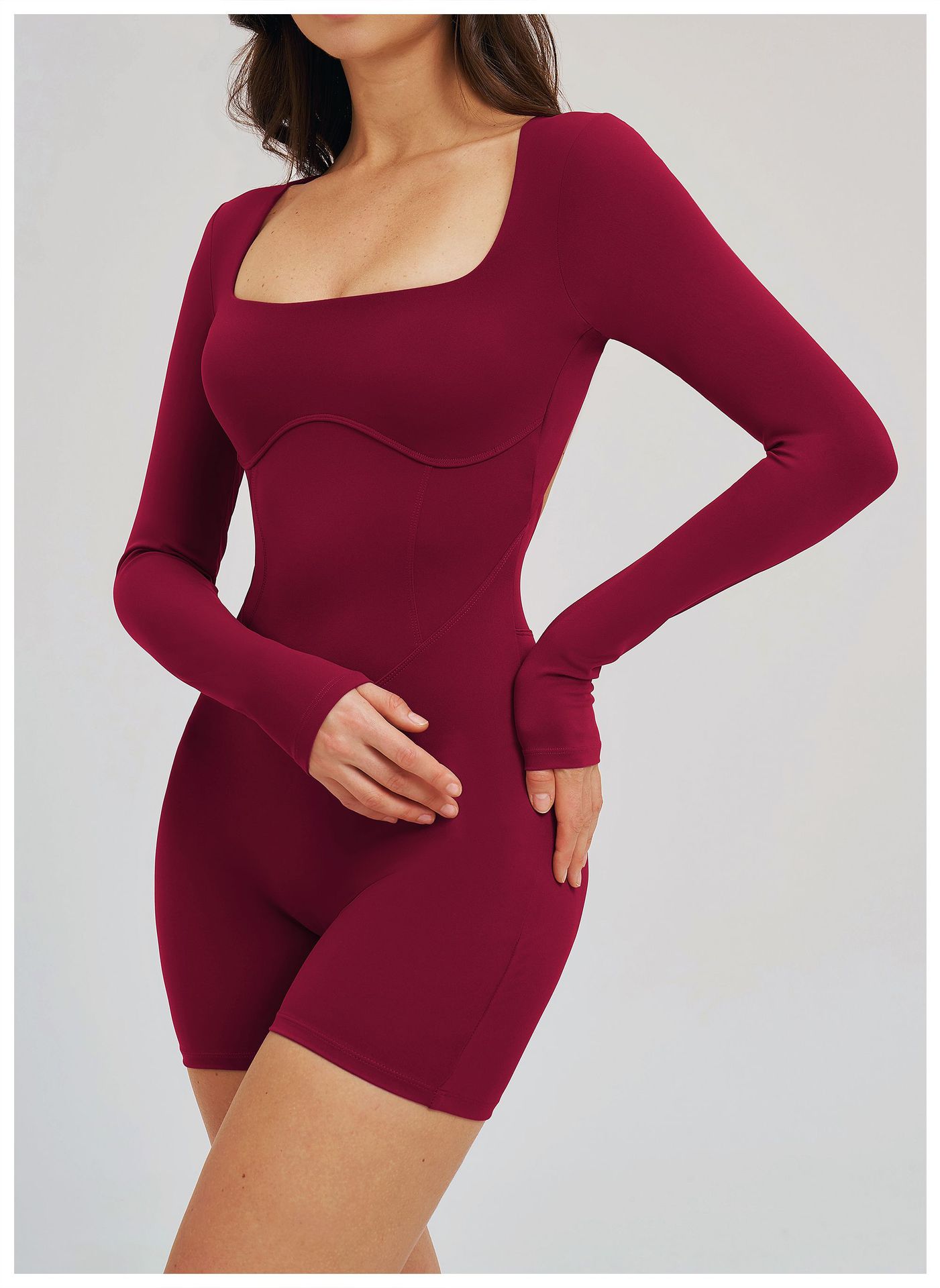 Backless Solid Color Fitted Jumpsuits ELT2539