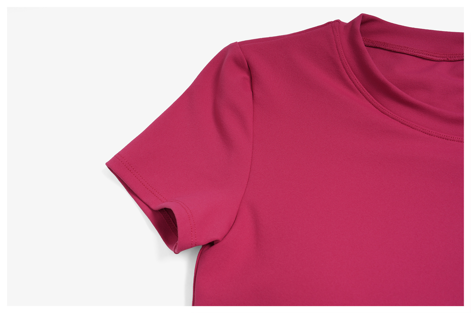 Solid Color Tight Yoga Top with Short Sleeves EDX5087