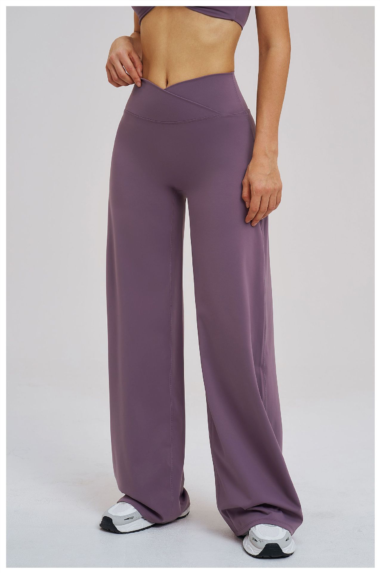 Cross-Waist Brushed Yoga Pants ECK5544-2