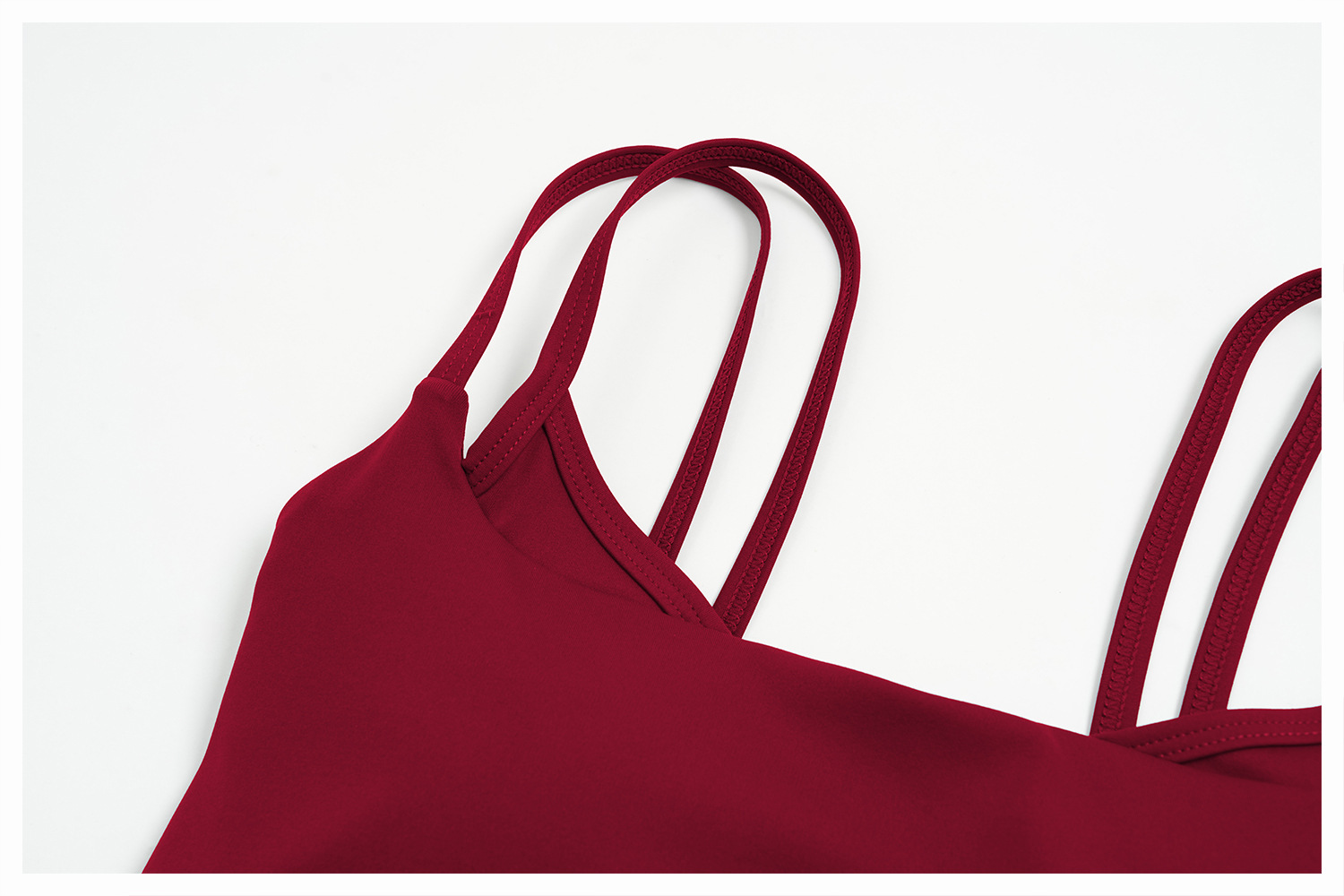 Soft Material Double-strap Solid Color Yoga Top EWX5079-1