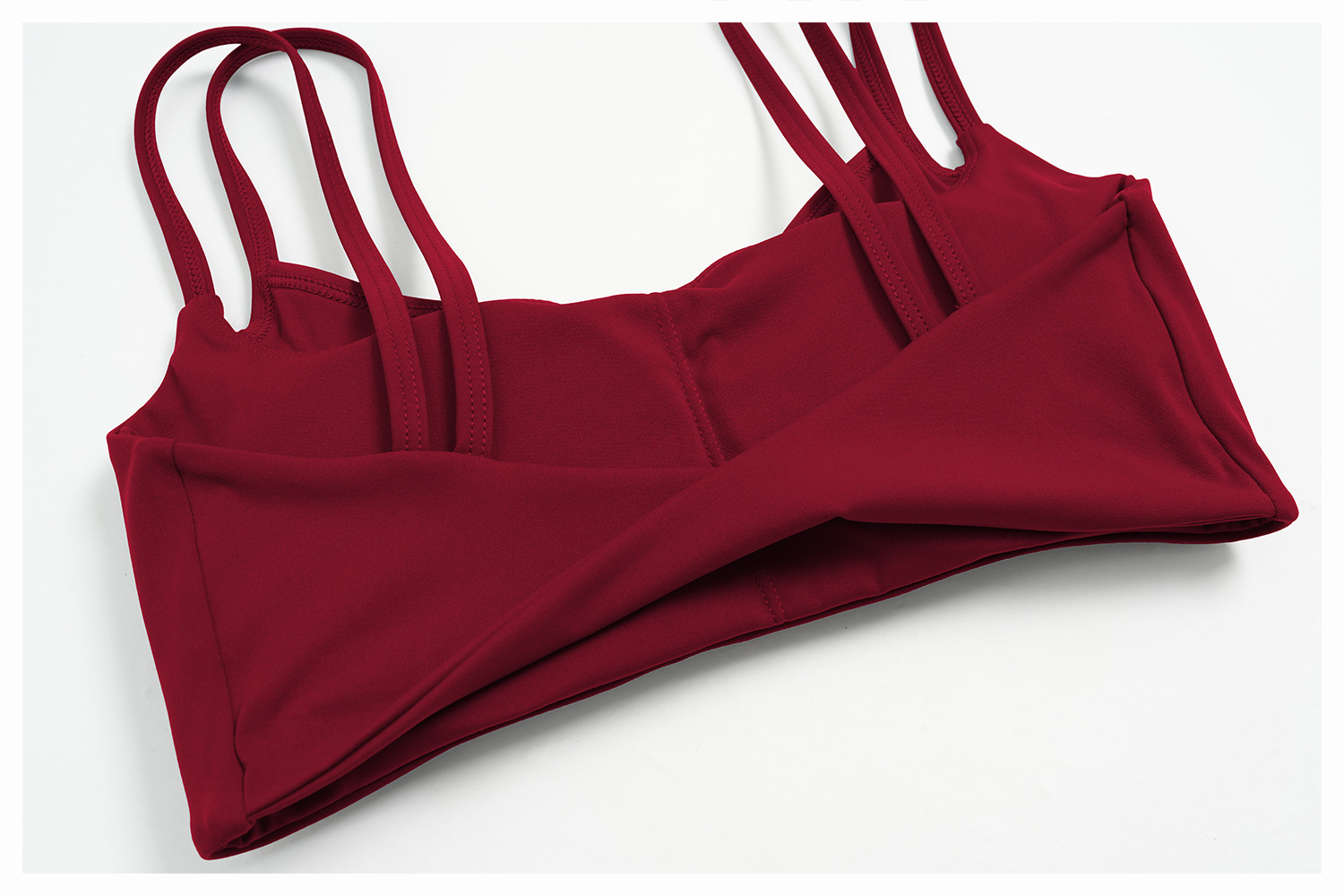 Soft Material Double-strap Solid Color Yoga Top EWX5079-1