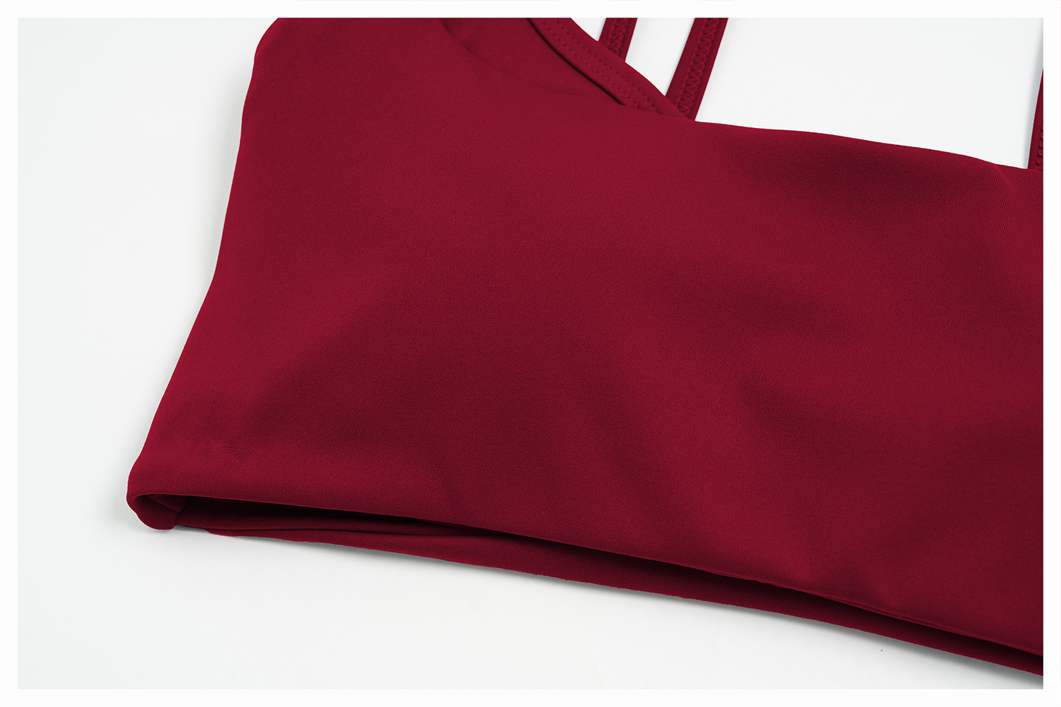 Soft Material Double-strap Solid Color Yoga Top EWX5079-1