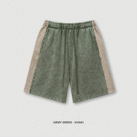 Vintage Patchwork Color Block Shorts BEK25109