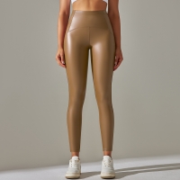Tight PU Leather Pants Yoga Fitness Pants 6616