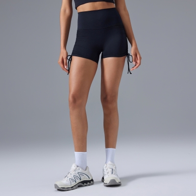 Soft Material Solid Color Yoga Shorts D25109