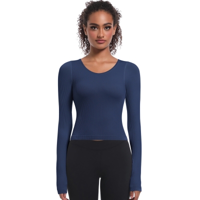  Tight-Fit Long-Sleeve Sports Fitness Top 6670