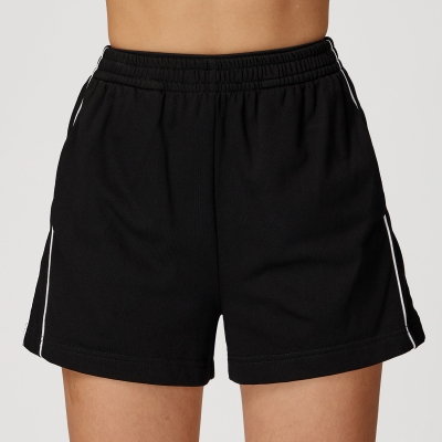 Loose Straight-Leg Pocket Sweatshorts 7028-2