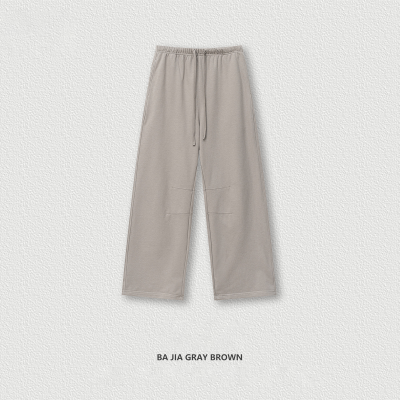 Athletic Casual Pants Unisex Loose Straight Leg Long Pants  BEK25136