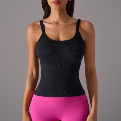 Seamless One-piece Soft Material Yoga Top D25075