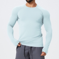 Slim Fit Men's Seamless Long Sleeve Tops 1058-3