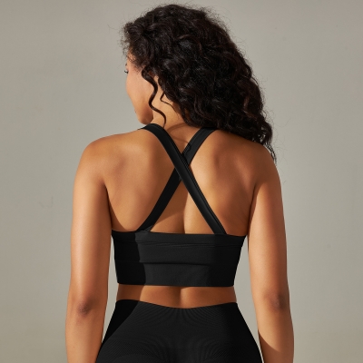 Cross-strap Sports Bra Running Fitness Vest 6606