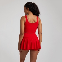 Sports Tennis Skirt Prevent Exposure Nude Yoga Short Skirt Set SKL-LQ7731