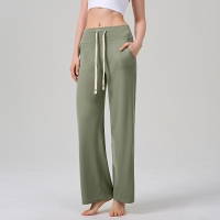 Color-block Striped Yoga Pants for Women, Flared Long Pants for Running and Fitness SKL-QY-K4531