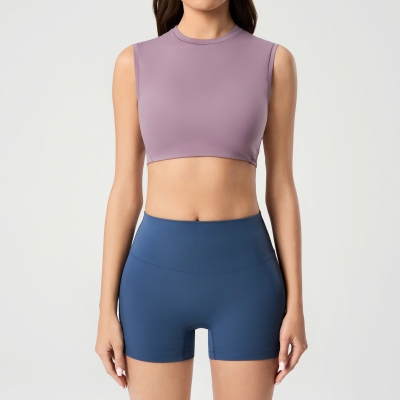 U-neckline Sexy Solid Color Sports Bras DAW157