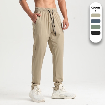 Men's Loose Straight Quick Dry Ice Silk Feel Long Pants 5593
