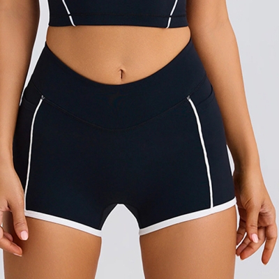 Colorblock Sports Yoga Shorts SKL-QY-K4598
