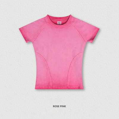 Dopamine Gradient Regular Shoulder Crewneck Short Sleeve  BEN901