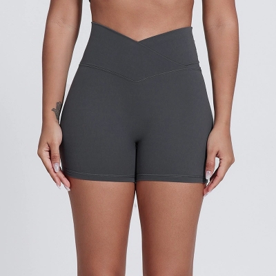 Elastic High-waisted Running Fitness Shorts SKL-LQ5023