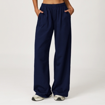 Straight-Leg Loose Sports Sweatpants 2044