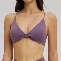 Sexy Backless V-neck Solid Color Yoga Bra EWX5544
