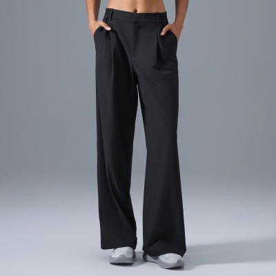 Breathable Solid Color Loose Casual Pants D25088