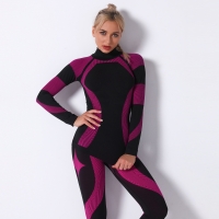High-neck Long-sleeved Slimming Yoga Fitness Clothes 9185