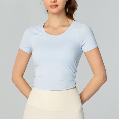 Double Twist Knot Open-Back Cooling Sunscreen Fitness Top DST765