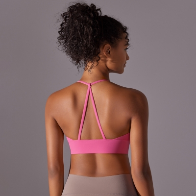 Naked-feeling Spaghetti-strap Yoga Bra 7015